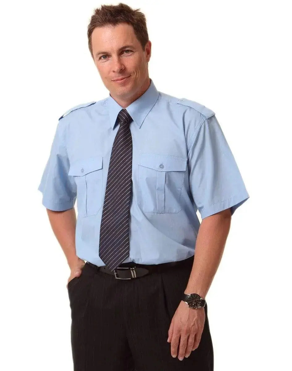 BENCHMARK Unisex Epaulette Short Sleeve BS06S Metro Workwear.